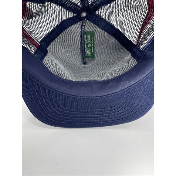 Vintage 3 Stripe THESE COLORS DON'T RUN OR BURN Trucker Snapback Hat USA - Picture 5 of 6